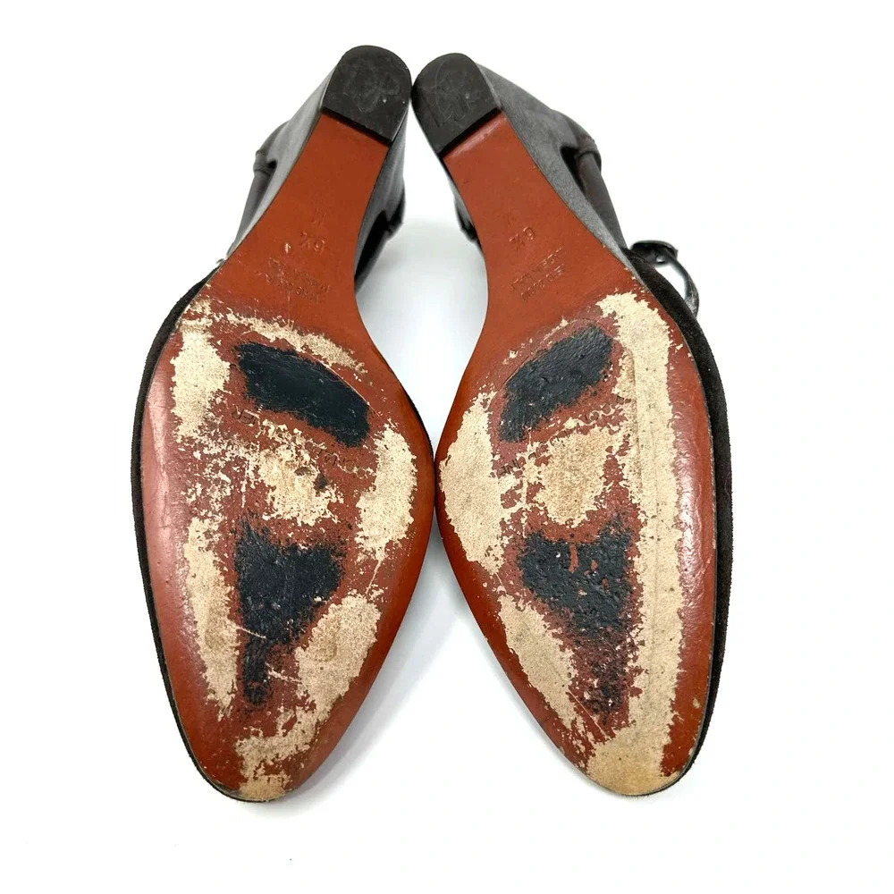 Donald J. Pliner size 6.5 M Couture France‎ made in Italy leather suede wedges